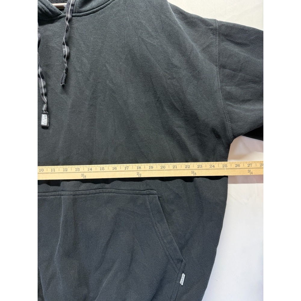 Pro Club Heavyweight Hoodie Mens XL Black Cotton Fleece Lined Ribbed Pullover - Picture 7 of 8